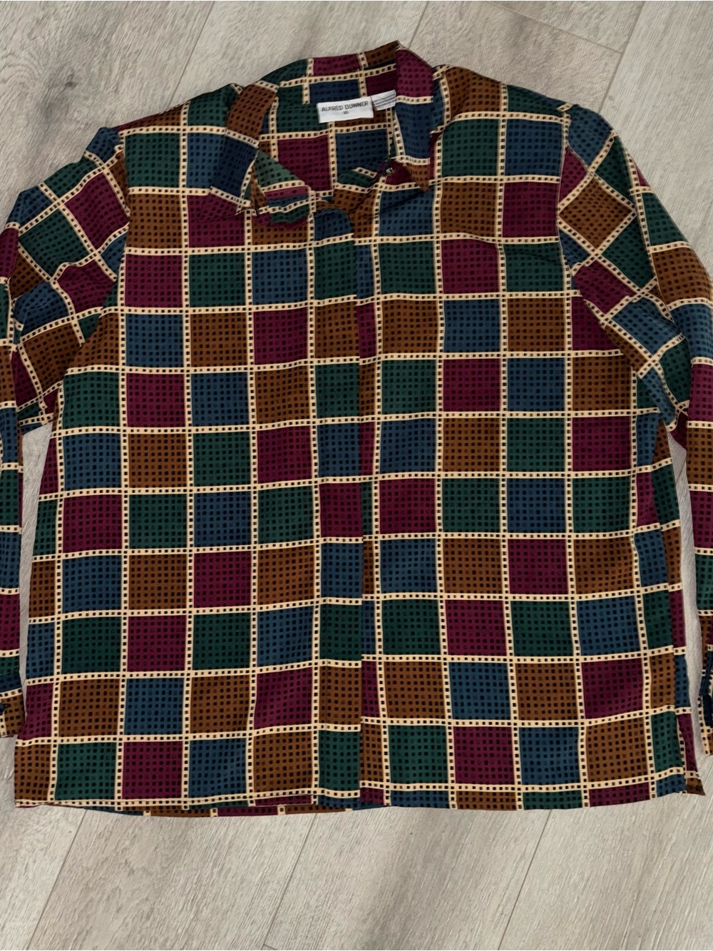 VTG 90s Alfred Dunner Plaid Button Down Blouse - Grandpacore Dark Academia